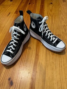 Converse Run Star Hike Shoes Men's High Sneakers Black/White 166800C US 11.5